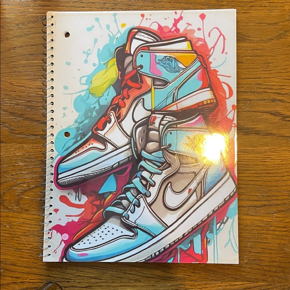 One of a kind sneaker themed notebook 🧩